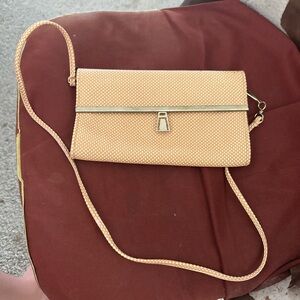 Vintage Glomesh style Crossbody Clutch Bag in Blush